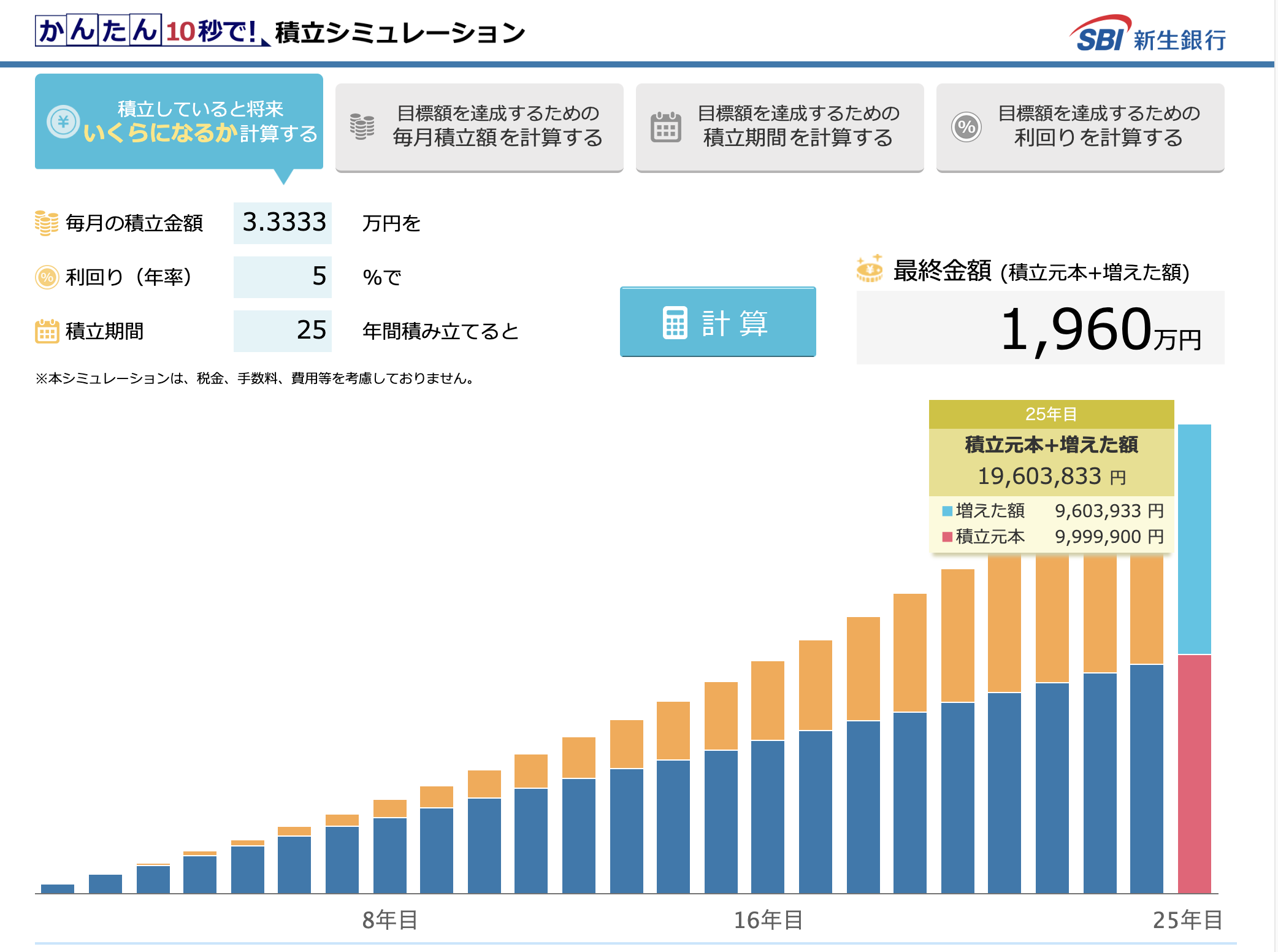 積み立てシミュレーション